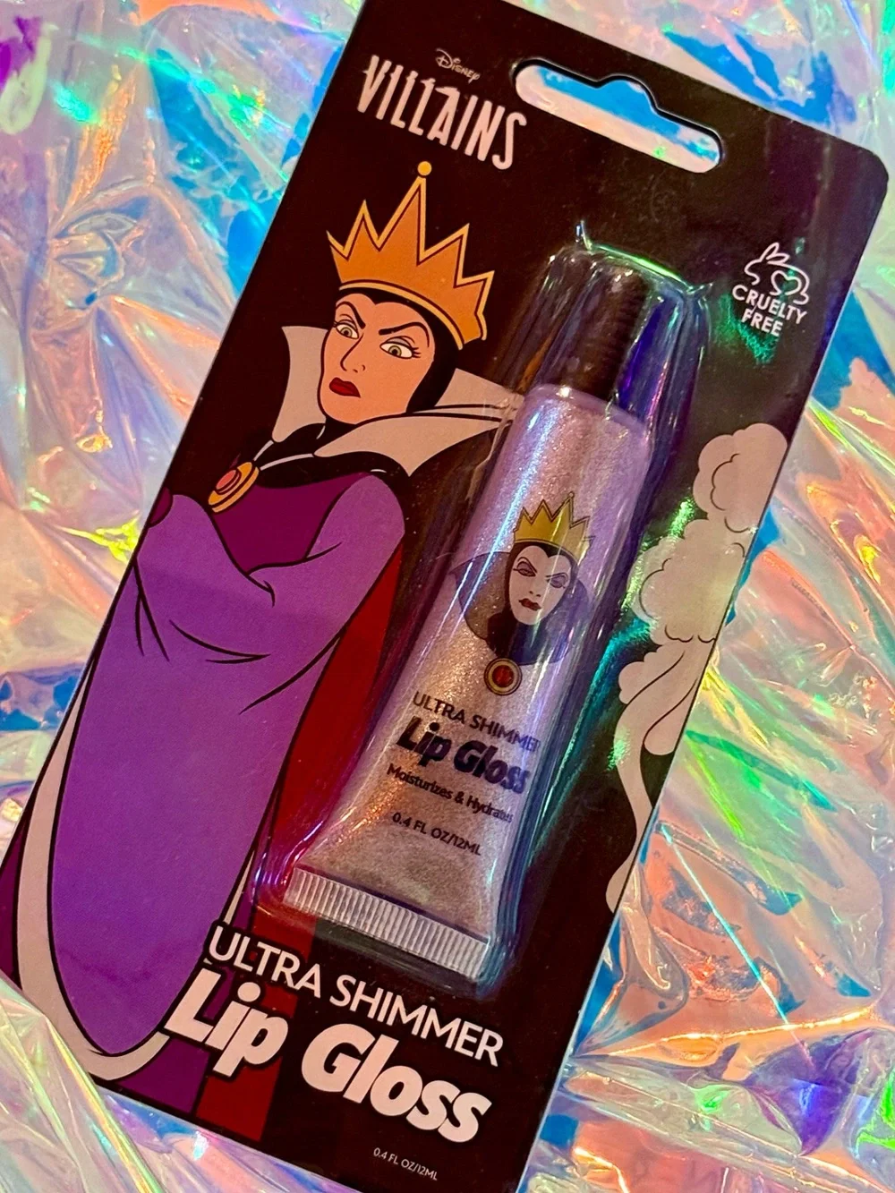 DISNEY Villains Evil Queen Ultra Shimmer Purple Pink Lip Gloss